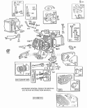 CylinderMufflersPiston Grp Diagram and Parts List for 094908-0505-01  Briggs and Stratton Engine
